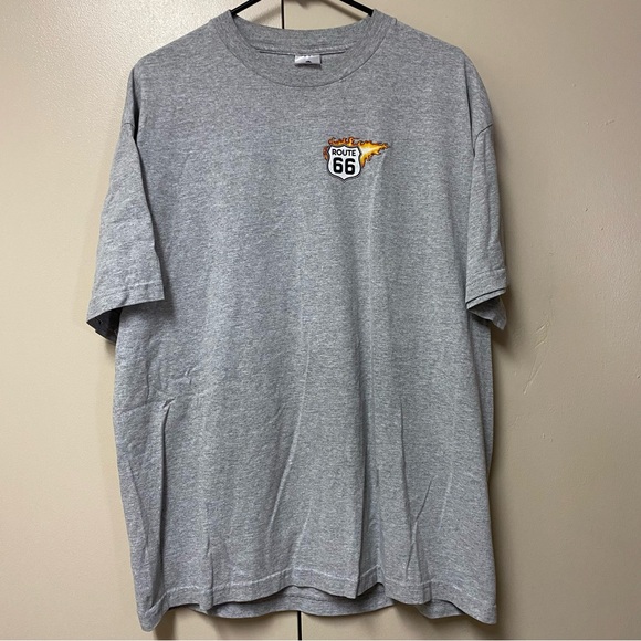 Vintage Route 66 America Highway Arizona Shirt Men Size XL Motorcycle Flames - Picture 3 of 6